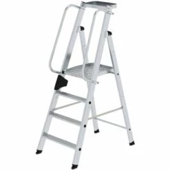 GÜNZBURGER STEIGTECHNIK Günzburger Aluminium-Stehleiter 4 Stufen