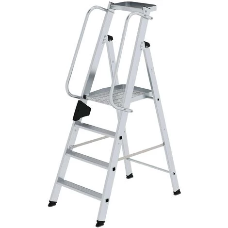 GÜNZBURGER STEIGTECHNIK Günzburger Aluminium-Stehleiter 4 Stufen 1 GÜNZBURGER STEIGTECHNIK Günzburger Aluminium-Stehleiter 4 Stufen