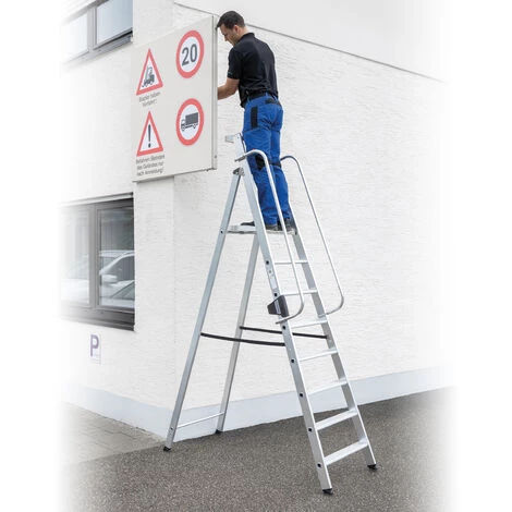 GÜNZBURGER STEIGTECHNIK Günzburger Aluminium-Stehleiter 4 Stufen 4 GÜNZBURGER STEIGTECHNIK Günzburger Aluminium-Stehleiter 4 Stufen – Bild 4