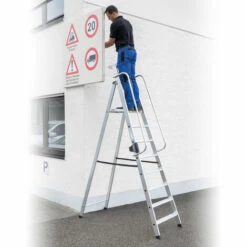 G&UUML;NZBURGER STEIGTECHNIK Günzburger Aluminium-Stehleiter 8 Stufen -Leitern Verkaufsladen 17402736 4