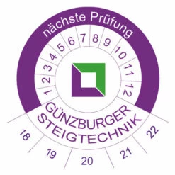 G&UUML;NZBURGER STEIGTECHNIK Günzburger Prüfplakette 50er-Pack