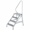 G&UUML;NZBURGER STEIGTECHNIK Günzburger Aluminium Montagetritt Starr Mit Handlauf 4 Stufen
