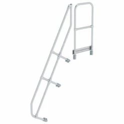 G&UUML;NZBURGER STEIGTECHNIK Günzburger Handlauf Für Treppe 60° Mit Plattform, 7 Stufen