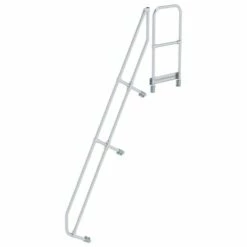 G&UUML;NZBURGER STEIGTECHNIK Günzburger Handlauf Für Treppe 60° Mit Plattform, 10 Stufen