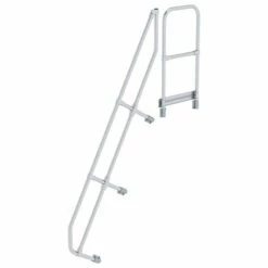G&UUML;NZBURGER STEIGTECHNIK Günzburger Handlauf Für Treppe 60° Mit Plattform, 8 Stufen