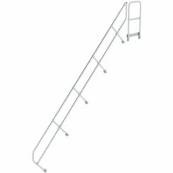 G&UUML;NZBURGER STEIGTECHNIK Günzburger Handlauf Für Treppe 45° Mit Plattform, 17 Stufen