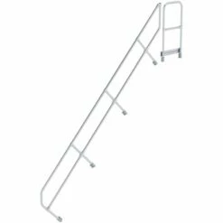 G&UUML;NZBURGER STEIGTECHNIK Günzburger Handlauf Für Treppe 45° Mit Plattform, 14 Stufen