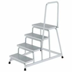G&UUML;NZBURGER STEIGTECHNIK Günzburger Arbeitspodest R13 Starr Mit Handlauf 4 Stufen
