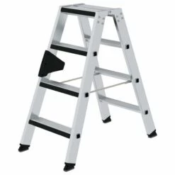 GÜNZBURGER STEIGTECHNIK Günzburger Stehleiter Beidseitig Begehbar Mit Relax-step 2x4 Stufen