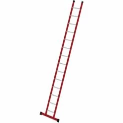 GÜNZBURGER STEIGTECHNIK Günzburger Kunststoff-Anlegeleiter Mit Standardtraverse 14 Sprossen