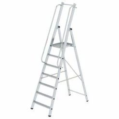 G&UUML;NZBURGER STEIGTECHNIK Günzburger ML Bauleiter Aluminium-Stufenstehleiter 7 Stufen