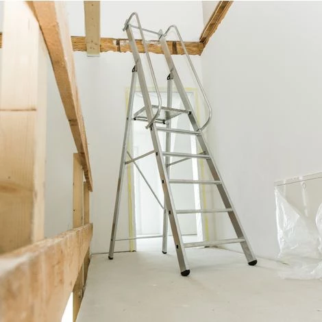 GÜNZBURGER STEIGTECHNIK Günzburger ML Bauleiter Aluminium-Stufenstehleiter 6 Stufen 2 GÜNZBURGER STEIGTECHNIK Günzburger ML Bauleiter Aluminium-Stufenstehleiter 6 Stufen – Bild 2