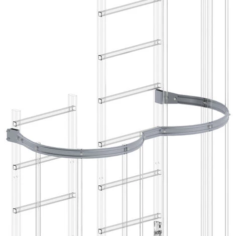 GÜNZBURGER STEIGTECHNIK Günzburger Rückenschutzbügel Versetzte Ausführung Aluminium 1 GÜNZBURGER STEIGTECHNIK Günzburger Rückenschutzbügel Versetzte Ausführung Aluminium