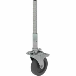 G&UUML;NZBURGER STEIGTECHNIK Günzburger Lenkrolle Mit Feststellbremse Und Spindel 200mm, Spurlos Grau