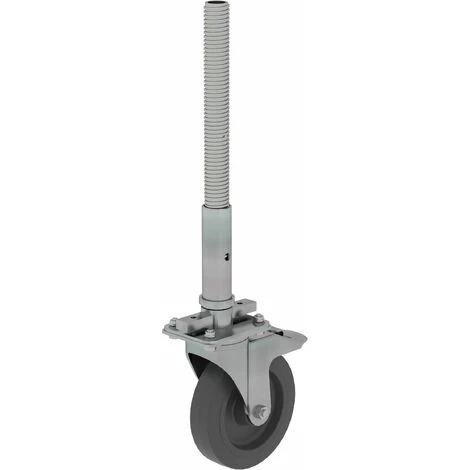 GÜNZBURGER STEIGTECHNIK Günzburger Lenkrolle Mit Feststellbremse Und Spindel 200mm, Spurlos Grau 1 GÜNZBURGER STEIGTECHNIK Günzburger Lenkrolle Mit Feststellbremse Und Spindel 200mm, Spurlos Grau