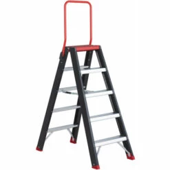 Altrex Taurus Beidseitig Begehbare Stufenleiter TDO 5 Stufen Mit Bügel