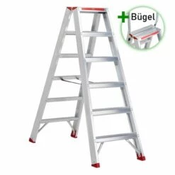 Altrex Sierra Beidseitig Begehbare Stufenstehleiter SDO 6 Stufen Mit Bügel