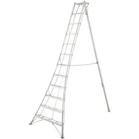 Niwaki Aluminium 3-Holm-Gartenleiter Silber 360 Cm 1 Niwaki Aluminium 3-Holm-Gartenleiter Silber 360 Cm