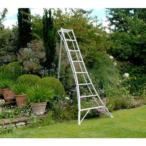 Niwaki Aluminium 3-Holm-Gartenleiter Silber 360 Cm 2 Niwaki Aluminium 3-Holm-Gartenleiter Silber 360 Cm – Bild 2