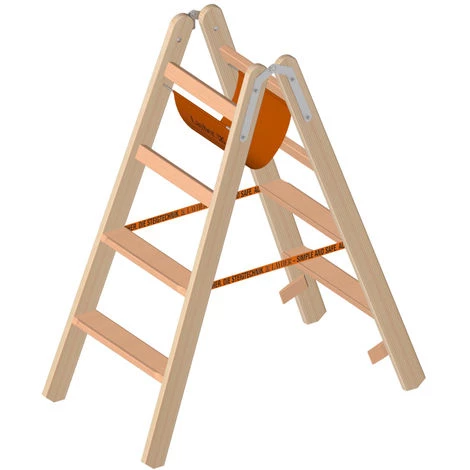 Layher 1020 Holzstehleiter Mit 2x4 Stufen 1 Layher 1020 Holzstehleiter Mit 2x4 Stufen
