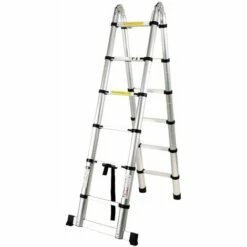 GT MARKET Teleskopleiter 3.80 Meter, Aluminium, 150 Kg Belastbarkeit