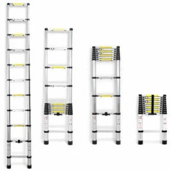 WYCTIN Teleskopleiter Klappleiter Teleskopleiter Stehleiter Multifunktions-Klappleiter Aluminiumleiter Mit Crossbar Handschuhe Mit Handtasche 3.2m -Leitern Verkaufsladen 18242225 4