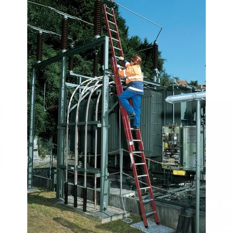 GÜNZBURGER STEIGTECHNIK Günzburger Kunststoff Schiebeleiter 2x8 Sprossen 2 GÜNZBURGER STEIGTECHNIK Günzburger Kunststoff Schiebeleiter 2x8 Sprossen – Bild 2