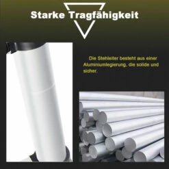 Hengda 2.6M Teleskopleiter Aluminium Mehrzweckleiter Fingerklemmschutz Auszeihleiter Klappbar Aluminiumleiter Antirutsch Bis 150 KG -Leitern Verkaufsladen 18375784 4