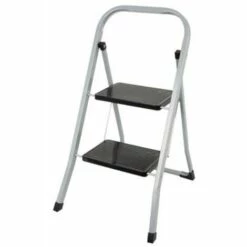 BURI Trittleiter 2-stufig Klapptritt Haushaltsleiter Klappleiter Leiter Stehleiter