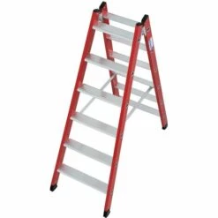 Krause Kunststoff-Stufen-DoppelLeiter 2x6 Stufen