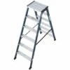 Krause MONTO Stufen-DoppelLeiter SePro D Eloxiert 2x6 Stufen