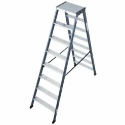 Krause MONTO Stufen-DoppelLeiter SePro D Eloxiert 2x8 Stufen