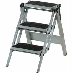 WAKÜ Little Jumbo Sicherheitstreppe Mit Kunststoffbelag (Compact - Ausführung) 3-stufig