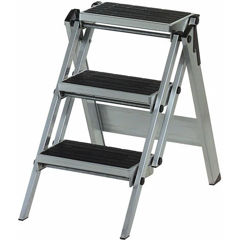 WAKÜ Little Jumbo Sicherheitstreppe Mit Kunststoffbelag (Compact - Ausführung) 3-stufig 1 WAKÜ Little Jumbo Sicherheitstreppe Mit Kunststoffbelag (Compact - Ausführung) 3-stufig