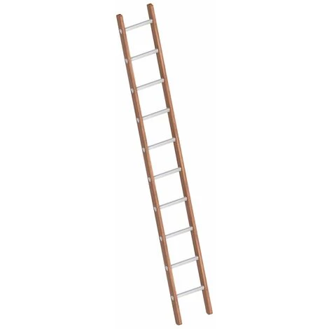 Layher Verbundanlegeleiter 10 Sprossen, Holz-Aluminium-Anlegeleiter, Länge 2.95 M 1 Layher Verbundanlegeleiter 10 Sprossen, Holz-Aluminium-Anlegeleiter, Länge 2.95 M