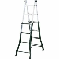 Gelenk-Teleskopleiter Aus Stahl Catter House Mehrzweck 4x4 Acero 16x48x147 Cm