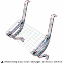 ILLER LEITER Iller Laufroststütze, Paar Inklusive Laufrostbefestigung Mit Schraub-Montage Feuerverzinkt