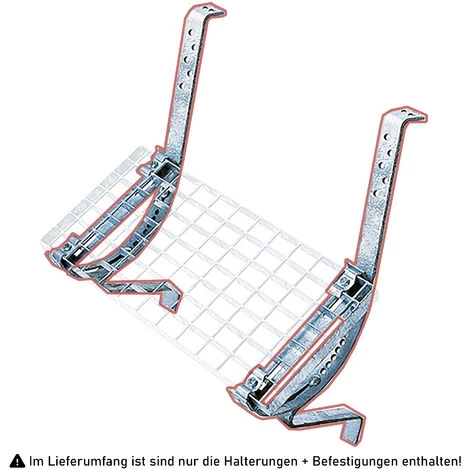 ILLER LEITER Iller Laufroststütze, Paar Inklusive Laufrostbefestigung Mit Schraub-Montage Feuerverzinkt 1 ILLER LEITER Iller Laufroststütze, Paar Inklusive Laufrostbefestigung Mit Schraub-Montage Feuerverzinkt