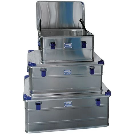 ILLER LEITER Iller Aluminiumbox Gr.M 64,5x36x28,5mm Mit Stapelecken Und 49l Volumen 1 ILLER LEITER Iller Aluminiumbox Gr.M 64,5x36x28,5mm Mit Stapelecken Und 49l Volumen