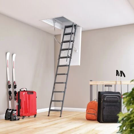 Dolle Bodentreppe ClickFIX® Comfort 3-teilig Bis 244-264cm Raumhöhe Mit U-Wert 0,49 Deckenöffnung 120x70cm 2 Dolle Bodentreppe ClickFIX® Comfort 3-teilig Bis 244-264cm Raumhöhe Mit U-Wert 0,49 Deckenöffnung 120x70cm – Bild 2