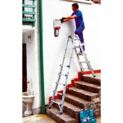 FRIGERIOCARPENTERIE Maßstab Frigerio In Sektion Teleskop Verstärkt, Höhe Max 3,91 Meter 1970/16 -Leitern Verkaufsladen 28679623 3