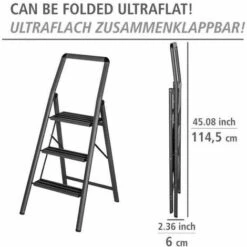 WENKO Alu Klapptritt Tritt Haushalts Leiter 3 Stufig Steh Bis 150 Kg Sicherheit 8 WENKO Alu Klapptritt Tritt Haushalts Leiter 3 Stufig Steh Bis 150 Kg Sicherheit -Leitern Verkaufsladen 30484860 4