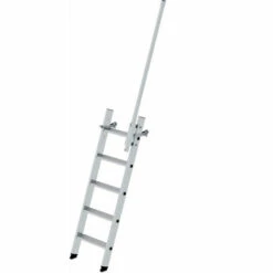 G&UUML;NZBURGER STEIGTECHNIK Günzburger Stufen-Anlegeleiter LKW Inkl. Magnet Montagesatz Mit 5 Stufen Und Ausstiegsholm Rechts