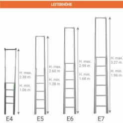 LEITER EXPERTEN - MATISERE Teleskopleiter 4 Sprossen - Gefaltete Höhe 1.06 M - E4/CR -Leitern Verkaufsladen 30629372 4