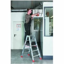 Euroline Stufenstehleiter Alu 1,5m 2x6stuf 3057706