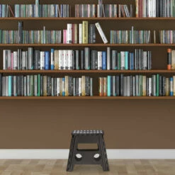 Relaxdays Klapphocker L, Faltbar, Tragbar, Reise Tritthocker, Kinder Badhocker, Bis 120 Kg, Kunststoff, H: 32,5cm, Grau -Leitern Verkaufsladen 31794140 4