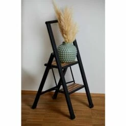 Klapptrittleiter, Schwarz, 2 Stufen, WENKO -Leitern Verkaufsladen 32115032 3