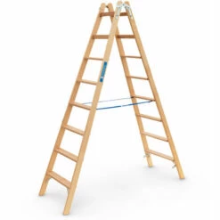 Zarges Holz Stehleiter Crestastep B, Beidseitig Begehbar 2x8 Stufen