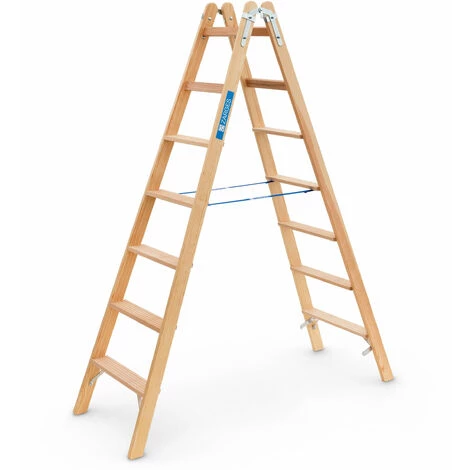 Zarges Holz Stehleiter Crestastep B, Beidseitig Begehbar 2x7 Stufen 1 Zarges Holz Stehleiter Crestastep B, Beidseitig Begehbar 2x7 Stufen