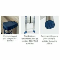 TUBESCA COMABI Tubesca - Echelle Télescopique En Alu 11 échelons Haut. De Travail 4,1 M - X-TENSO 2 -Leitern Verkaufsladen 35261993 4